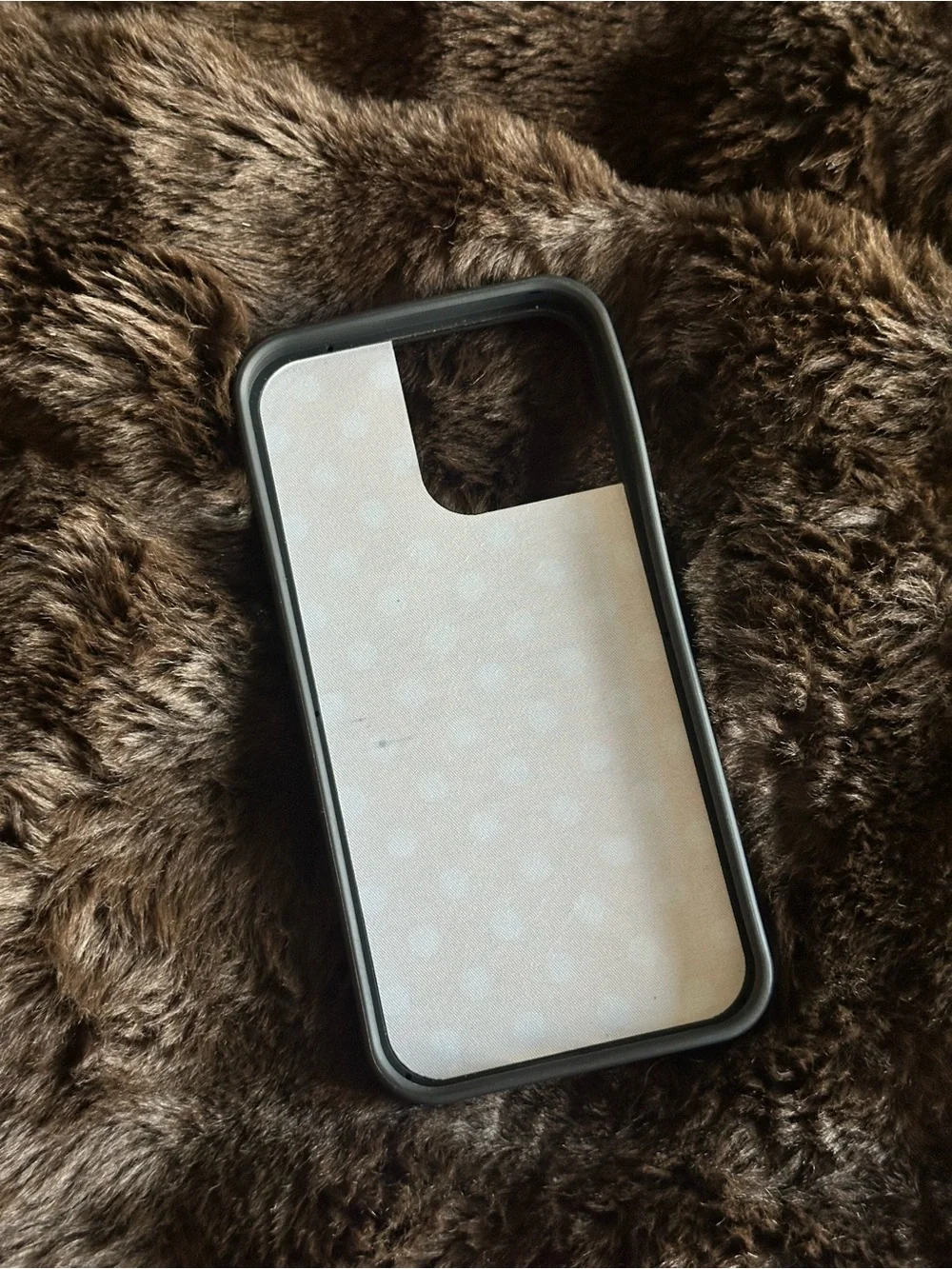 Wildflower Brown and Blue Polka Dot iPhone 14 Pro Max Case